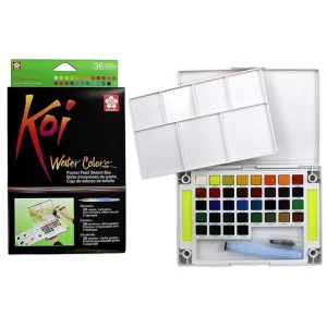 Cảm Hứng Tạo Nên Vẻ Đẹp: Bảng Màu Nén Sakura Koi Watercolor 36 Màu